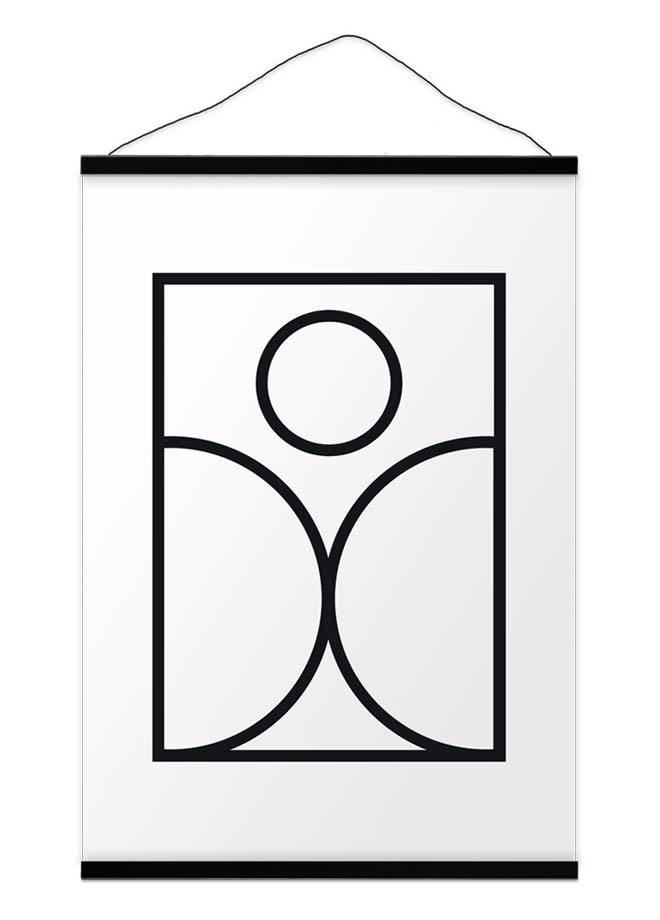 Poster hanger in black made to fit our personalized posters