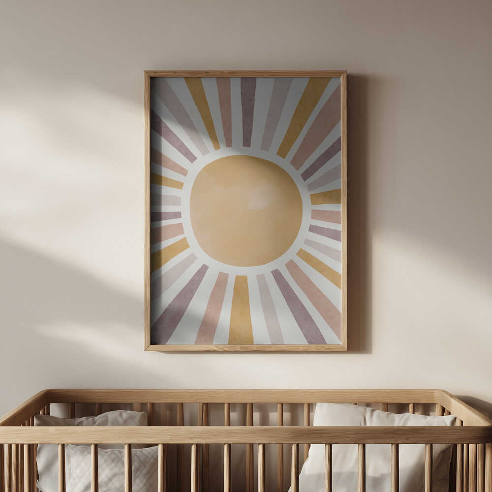 Watercolor Sun Poster
