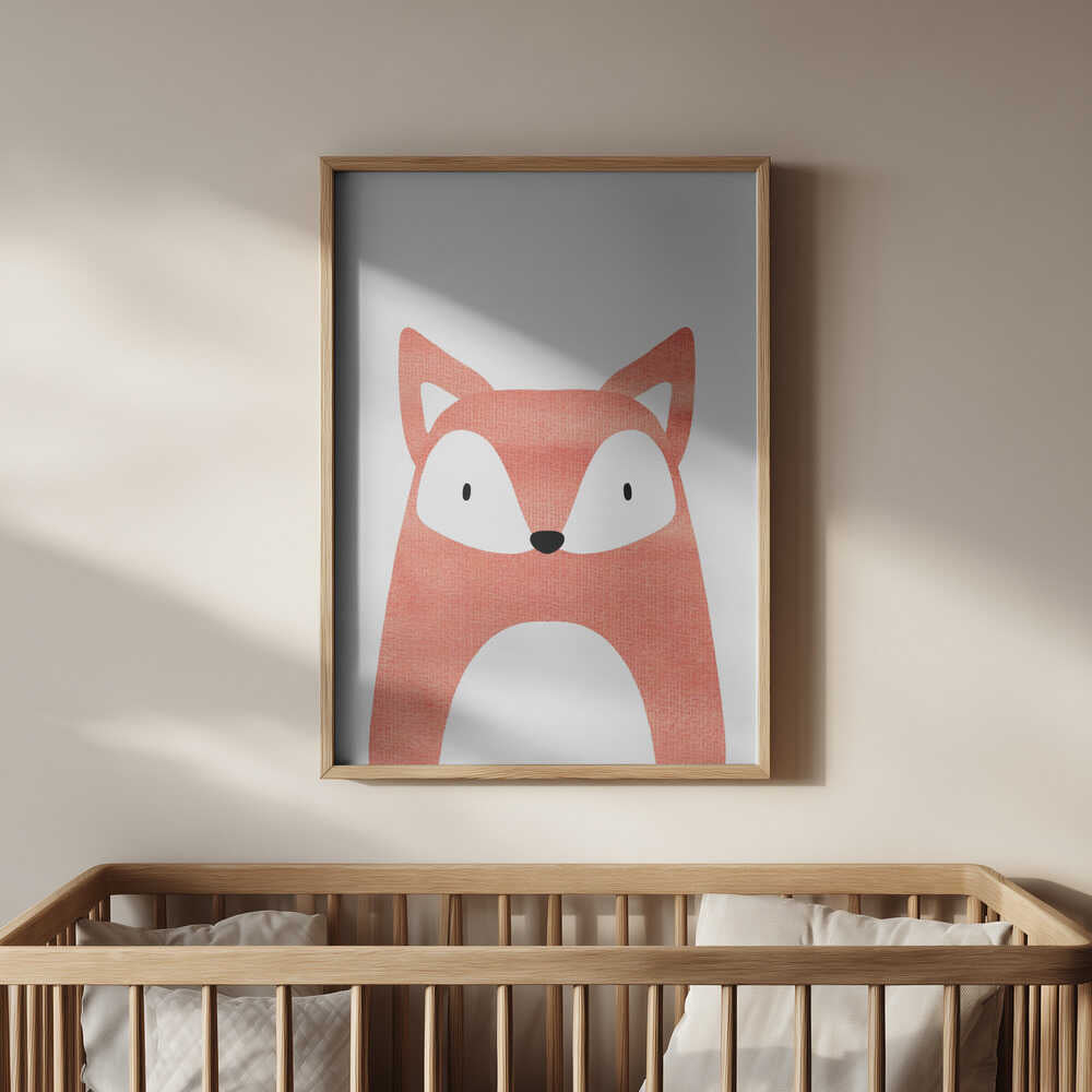 Fox in Watercolor Poster