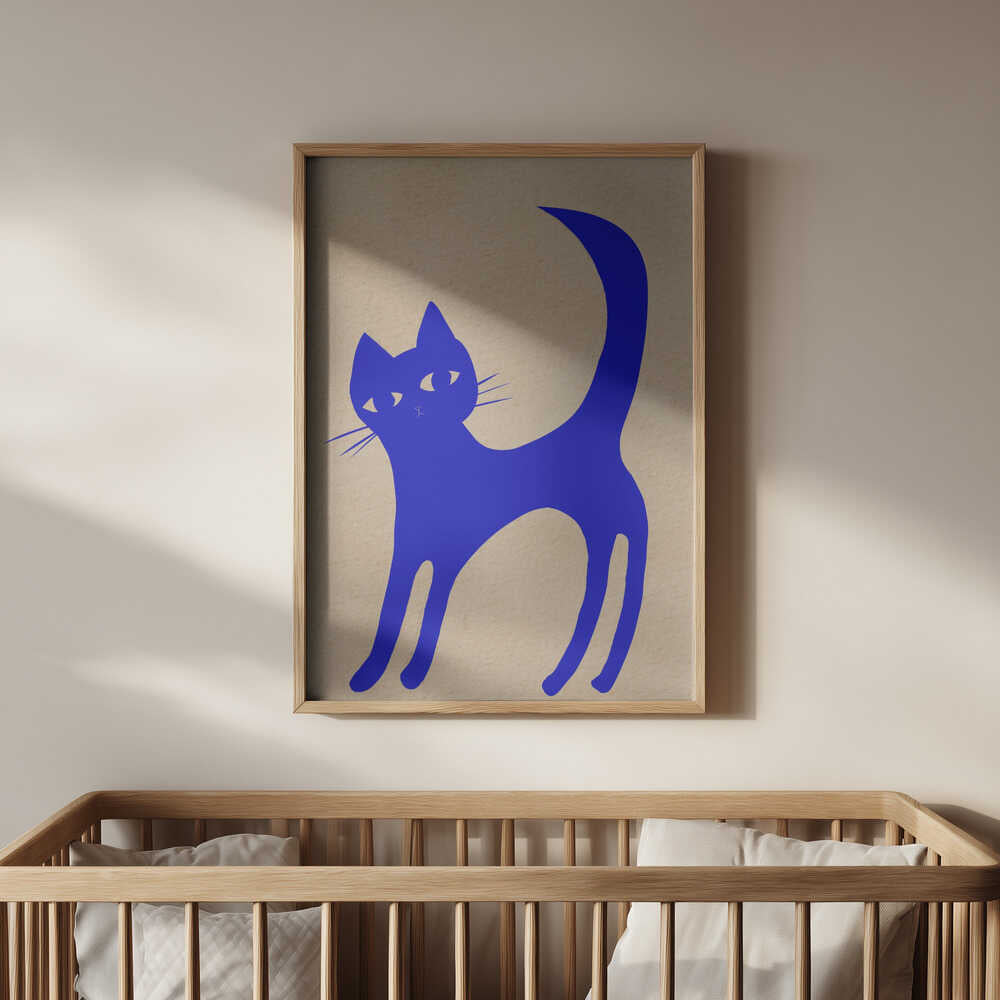 Gato Azul Luminoso Lámina